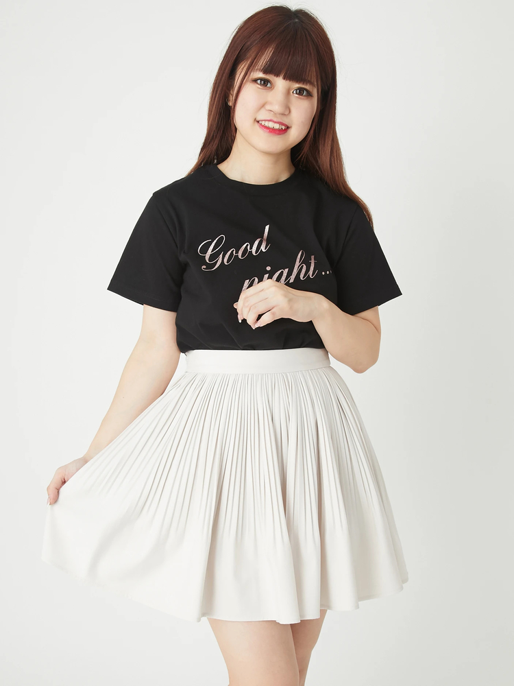 アンドマリーリボン付き黒プリーツミニスカート 試着のみ美品♡アンドマリーリボン付き黒プリーツミニスカートM