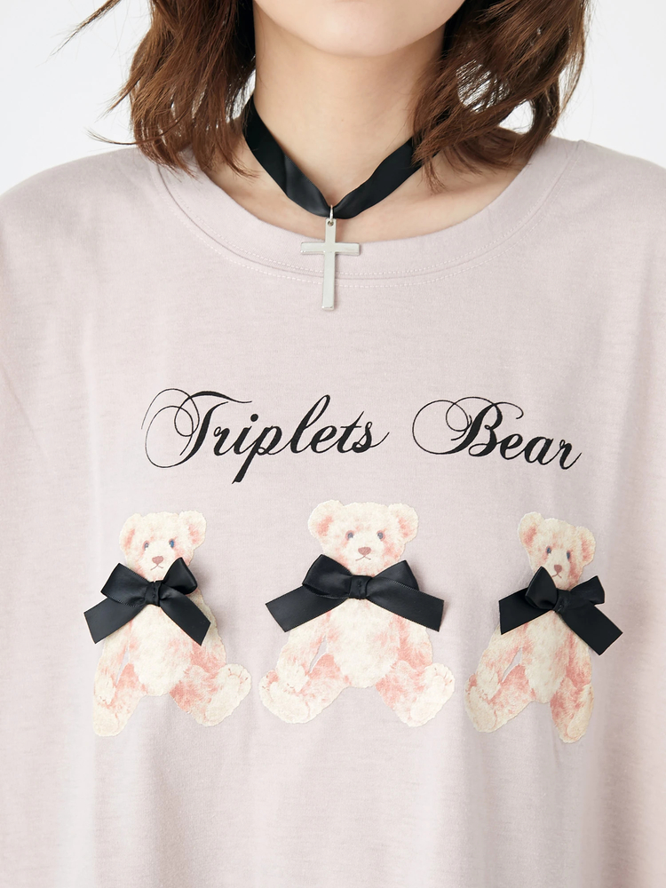 AnkRouge アンクルージュ くま ベア Tシャツ チョーカー 新品 チョーカー付きテディベアゆるTe - Ank Rouge(アンクルージュ)の