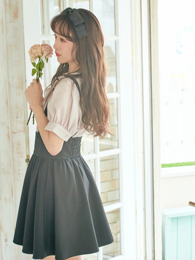 フロントボタンサスペンダースカート - Ank Rouge(アンクルージュ)の  