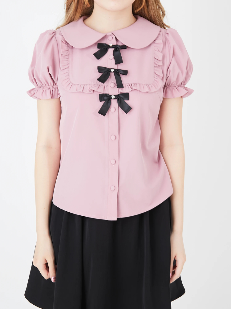 ハートビジューブラウス - Ank Rouge(アンクルージュ)のシャツ