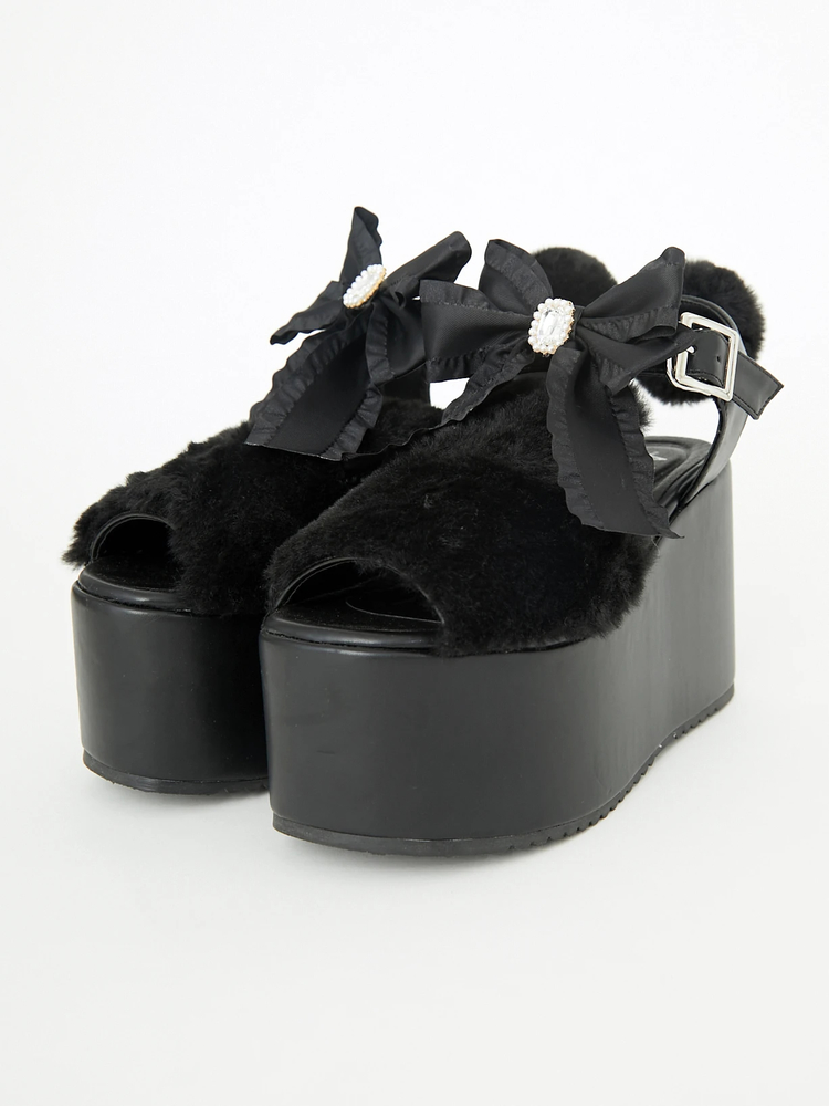 うさちゃんファーサンダル - Ank Rouge(アンクルージュ)のサンダル