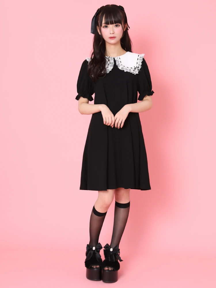 Ank Rouge ビジューパールワンピース デコルテ開きビジューリボン付きワンピース - Ank Rouge(アン
