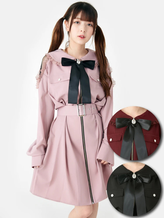 ビジューリボンBigシャツ - Ank Rouge(アンクルージュ)のシャツ