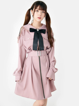 ビジューリボンBigシャツ - Ank Rouge(アンクルージュ)のシャツ