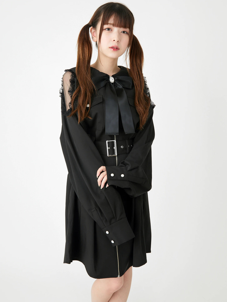 ビジューリボンBigシャツ - Ank Rouge(アンクルージュ)のシャツ