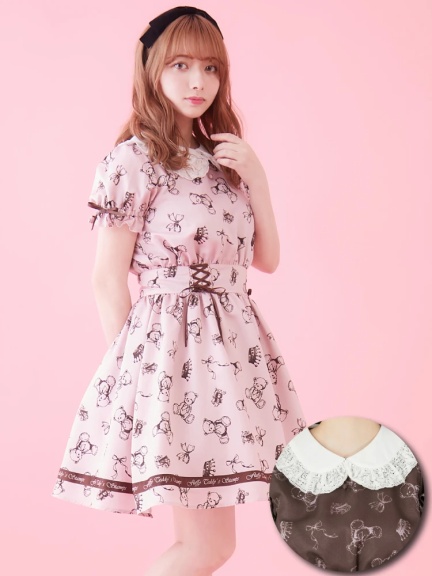 Teddys Stampスピンドルop Ank Rouge アンクルージュ のワンピース ファッション通販 Ailand アイランド