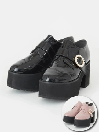 未使用品♡Ank Rouge 厚底シューズ 黒 Lサイズ レースアップ厚底シューズ - Ank Rouge(アンクルージュ)のシューズ