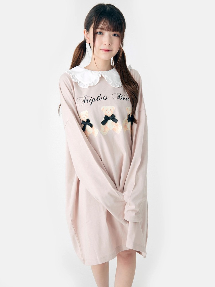 3匹のくまちゃんロンTE - Ank Rouge(アンクルージュ)のTシャツ