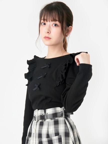 3つリボンテレコtops Ank Rouge アンクルージュ のtシャツ カットソー ファッション通販 Ailand アイランド