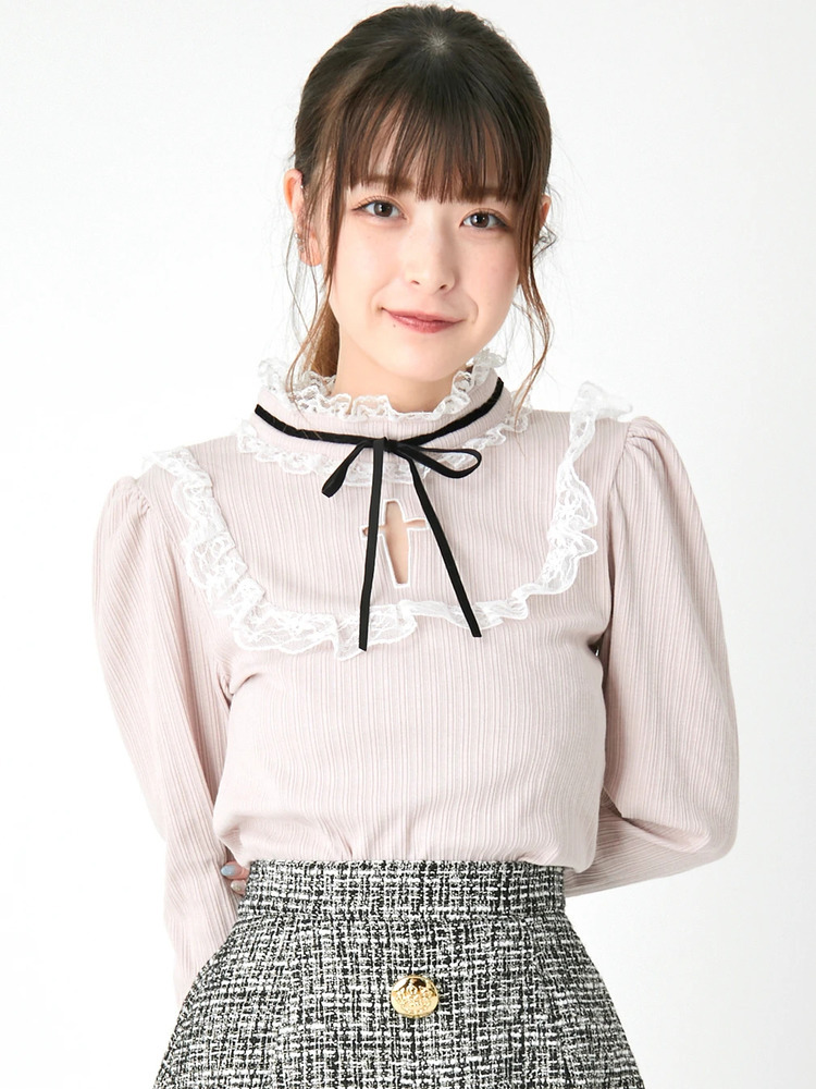 ちーちゃんマントルピース　アンジュタイプ 重ね着風ぐるぐるTOPS - Ank Rouge(アンクルージュ)のTシャツ