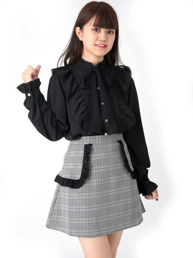 サイドフリル台形ミニスカート - Ank Rouge(アンクルージュ)のスカート