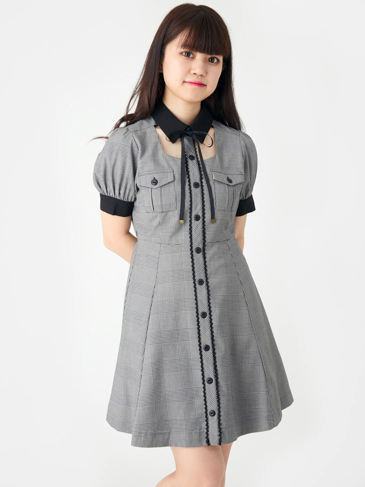 ZARA ザラ 赤チェックツイードシャツジャケット ワンピース