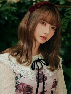 ロゴプレートベロアリボンカチューシャ