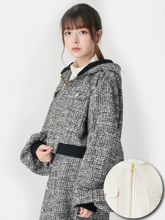 ツイードブルゾン - Ank Rouge(アンクルージュ)のブルゾン