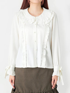 リボンカフスドーリーブラウス