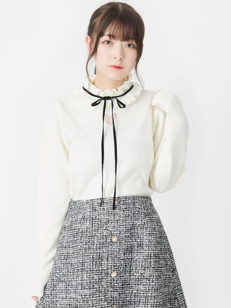 ky☆様　5つドット、２つ濃いピンク、ハート追加⭕️2 月14日まで着(23日使用 ハートくりぬきニット - Ank Rouge(アンクルージュ)のニット