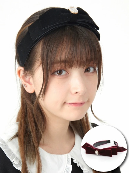 ベロアリボンカチューシャ Ank Rouge アンクルージュ のヘッドアクセ ファッション通販 Ailand アイランド