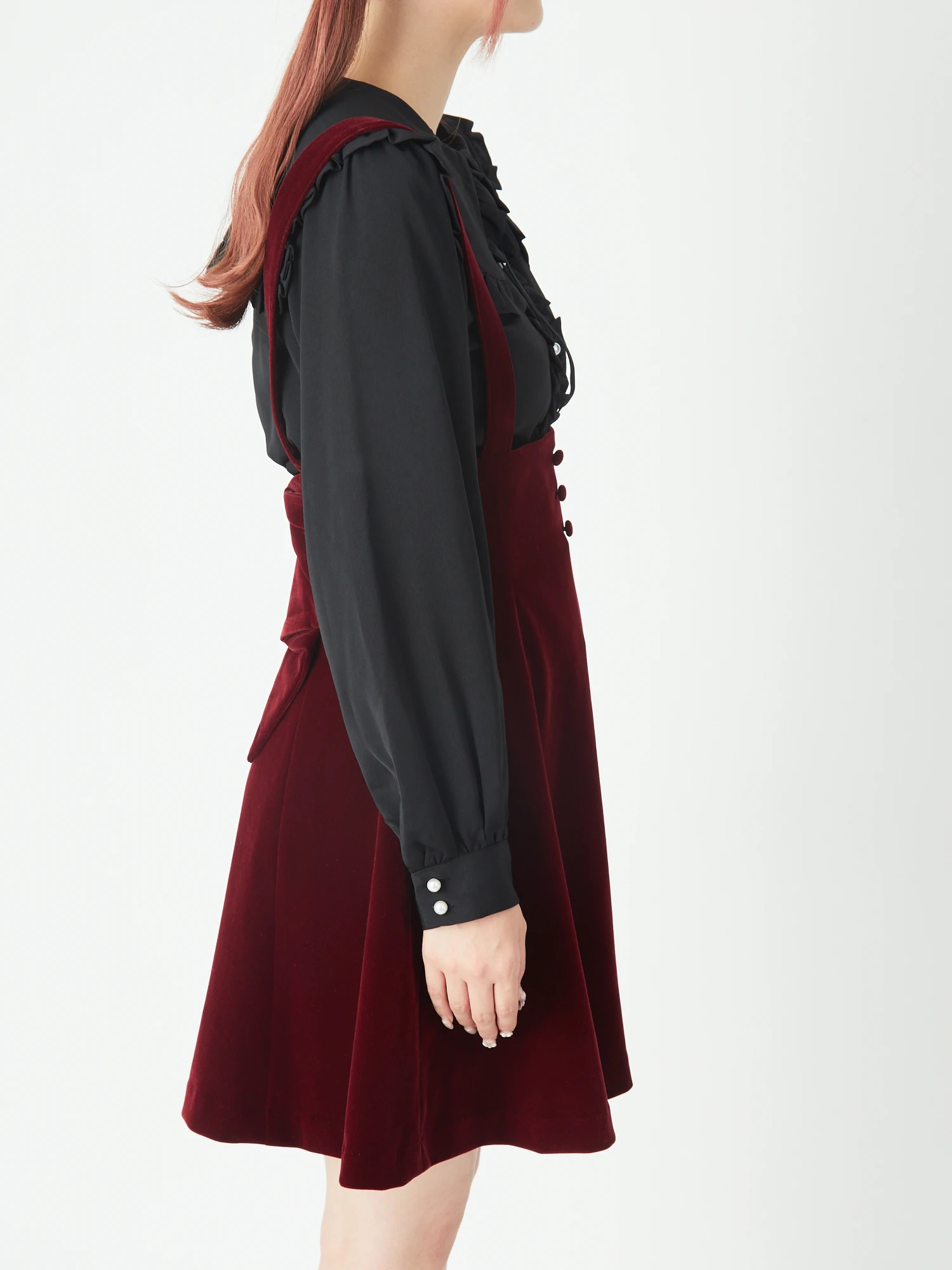 BACKリボンベロアスカート - Ank Rouge(アンクルージュ)のスカート