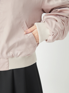 ロゴリボンサテンブルゾン