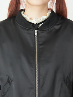 ロゴリボンサテンブルゾン