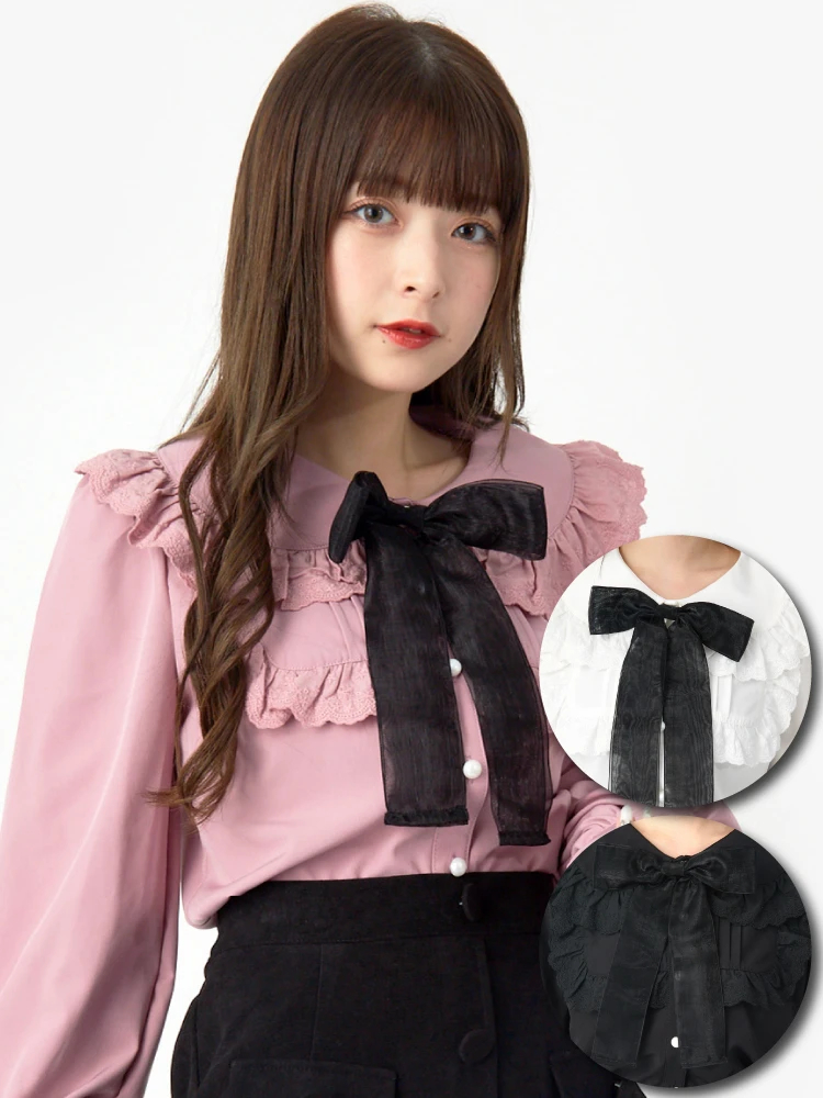 オーガンジーリボンブラウス - Ank Rouge(アンクルージュ)のシャツ