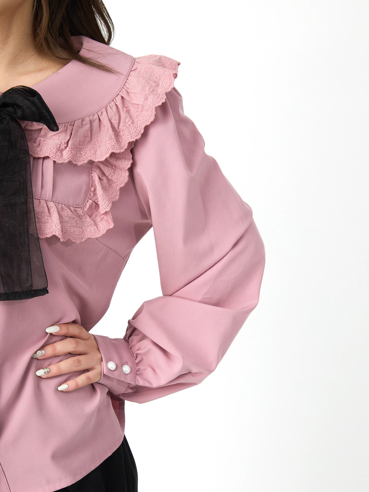 オーガンジーリボンブラウス - Ank Rouge(アンクルージュ)のシャツ