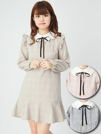 まる❣️ アンサンブルチェックワンピース 楽天市場】入学式 女の子スーツ 丸襟チェックワンピース＆ノー