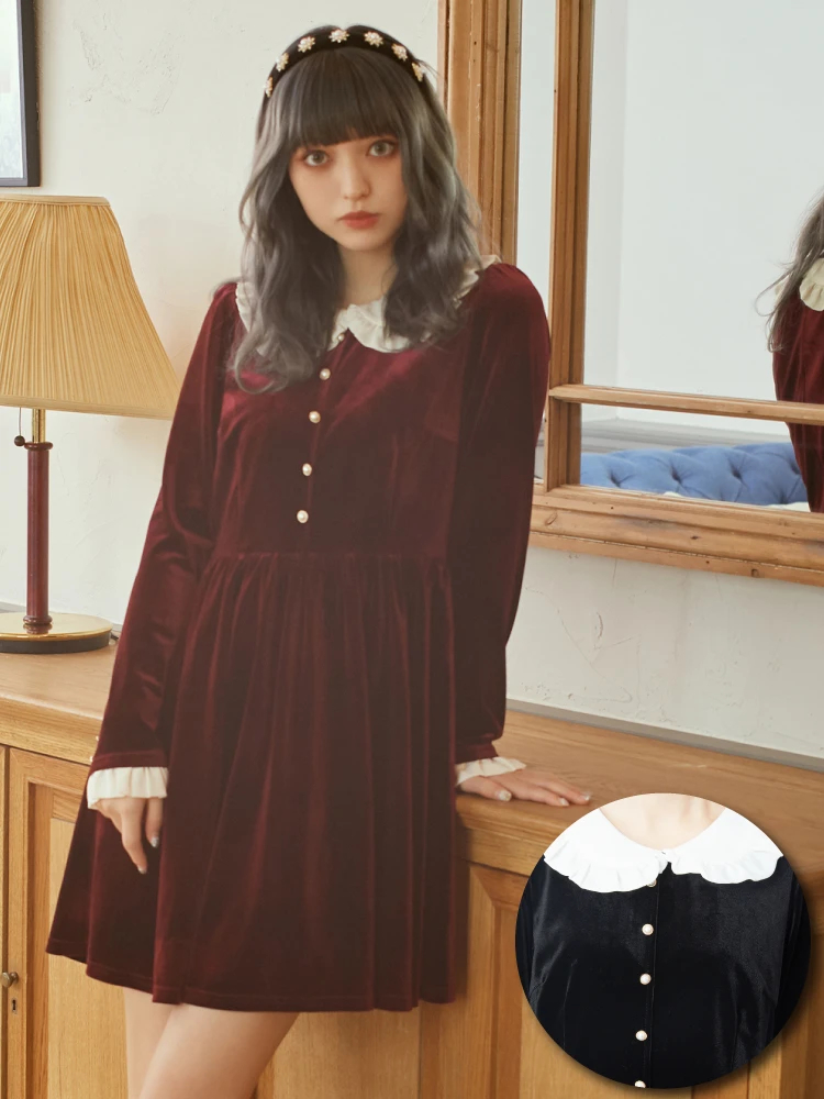 Treat urself 6th キルティングベロアワンピース トリートユアセルフ 6th アニバーサリーベロアミニワンピース