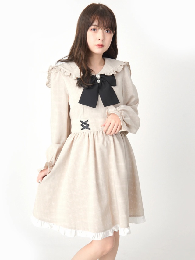 ビジューリボンセーラーワンピース - Ank Rouge(アンクルージュ)の  