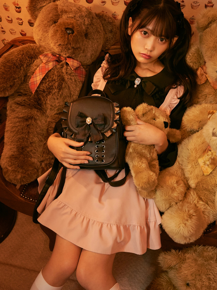 リボンフリルミニリュック - Ank Rouge(アンクルージュ)のリュック