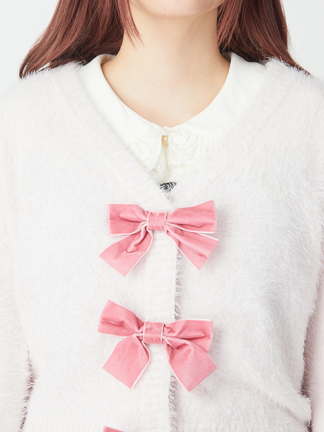 リボンフェザーカーディガン - Ank Rouge(アンクルージュ)のカーデ