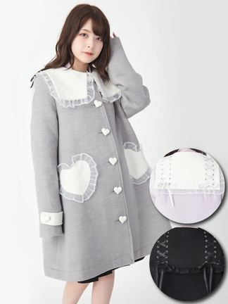 中京大中京グランドコート(限定版) スピンドルハートポケットAラインコート - Ank Rouge(アン