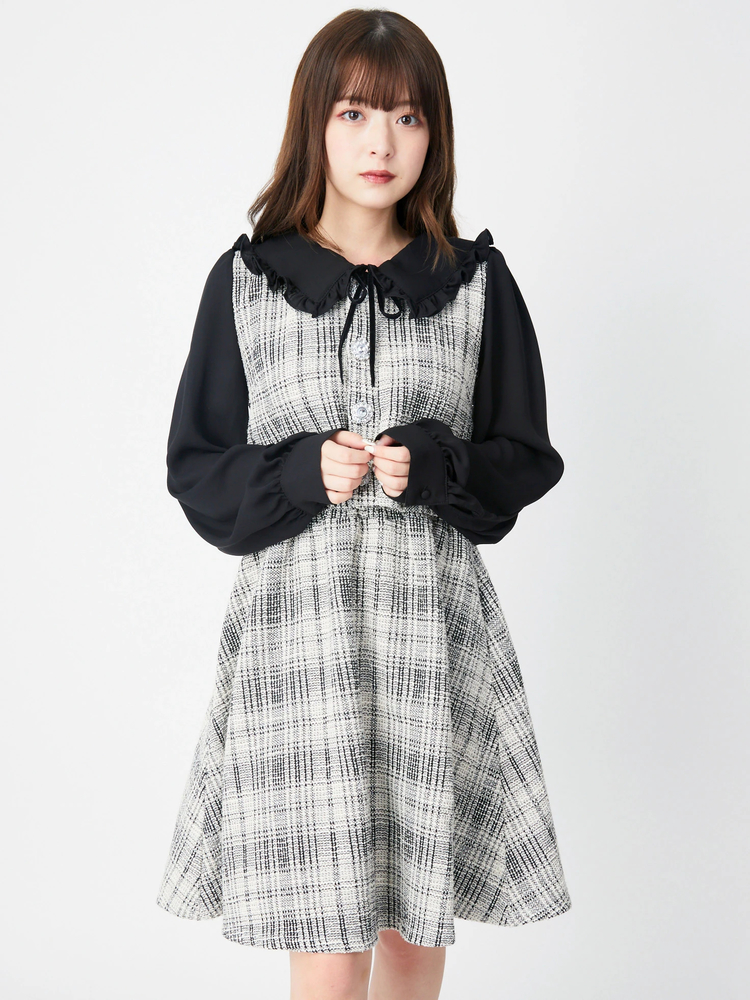 ツイードドッキングワンピース - Ank Rouge(アンクルージュ)の