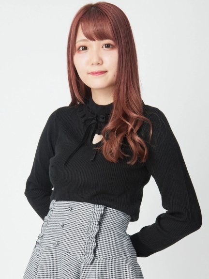 ハートくりぬきハイネックリブニット Ank Rouge アンクルージュ のニット ファッション通販 Ailand アイランド