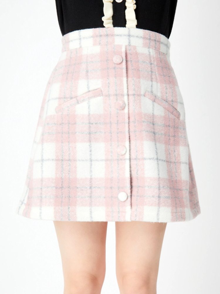 【24-25AW】ELISABETTA ブークレ ウール ミニスカート 3色 24-25AW】ELISABETTA ブークレ ウール ミニスカート 3色