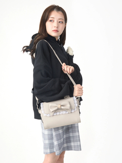 ビジューリボン合皮BAG