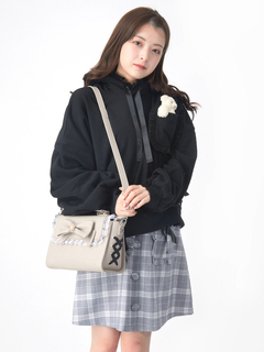 ビジューリボン合皮BAG