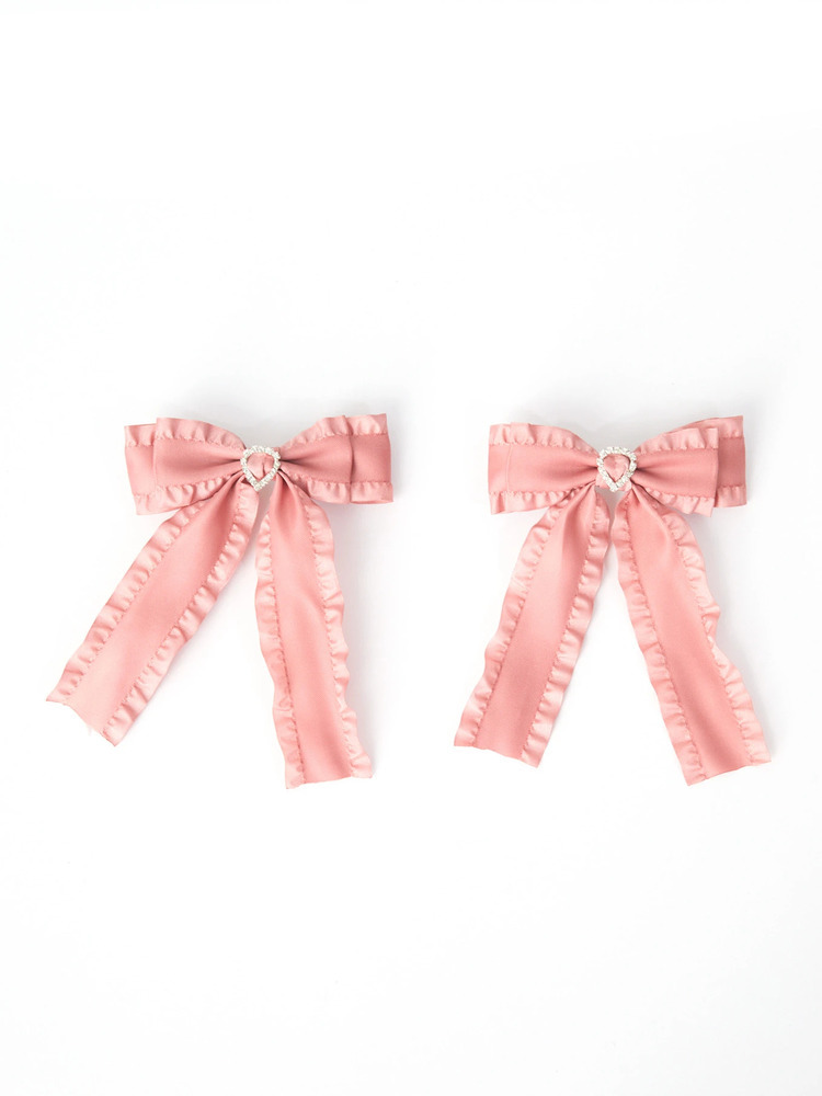 【オシャレさん必見♪】CHANEL 25P リボンバレッタ2個セット 25P♡リボンCOCOで上品に【CHANEL】ボウ バレッタ セット
