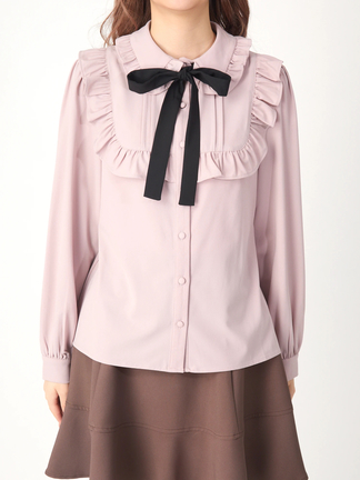 スクエアヨークフリルブラウス - Ank Rouge(アンクルージュ)のシャツ