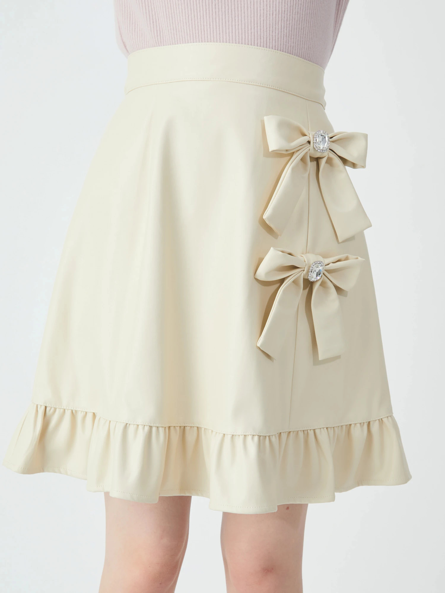 リボン合皮SK - Ank Rouge(アンクルージュ)のスカート｜ファッション 
