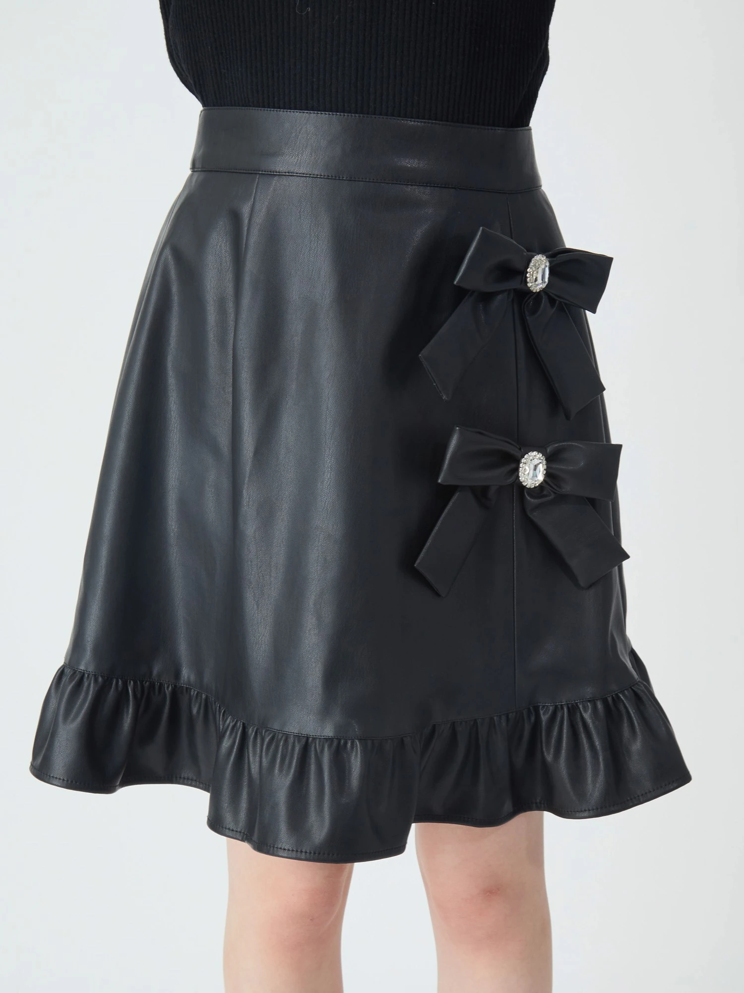 リボン合皮SK - Ank Rouge(アンクルージュ)のスカート｜ファッション 