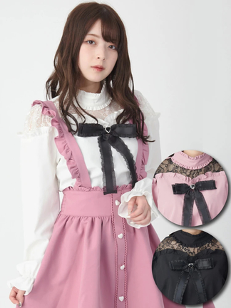 フリルリボンブラウス - Ank Rouge(アンクルージュ)のシャツ・ブラウス