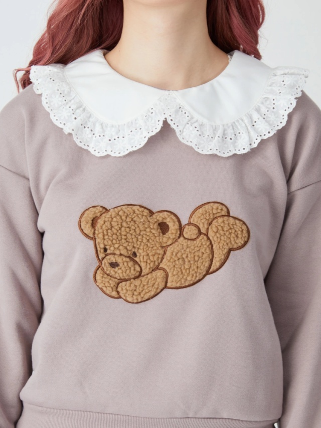 Clap Clap Bear Stitch Sweater