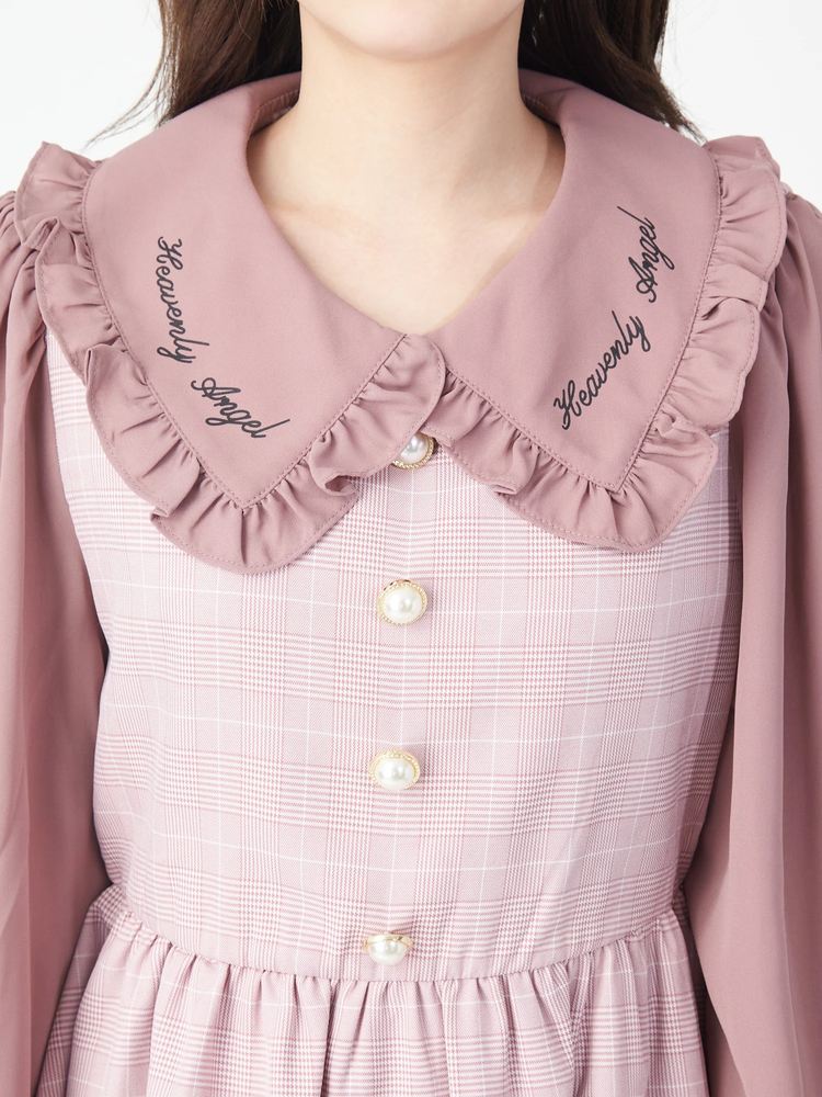 ＊新品未開封＊フレンチ レーヨン ロゴ ワンピース ピンク ロゴPT衿ワンピース - Ank Rouge(アンクルージュ)のワンピース