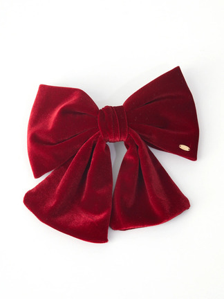 チャーム付きベロアリボンバレッタ - Ank Rouge(アンクルージュ