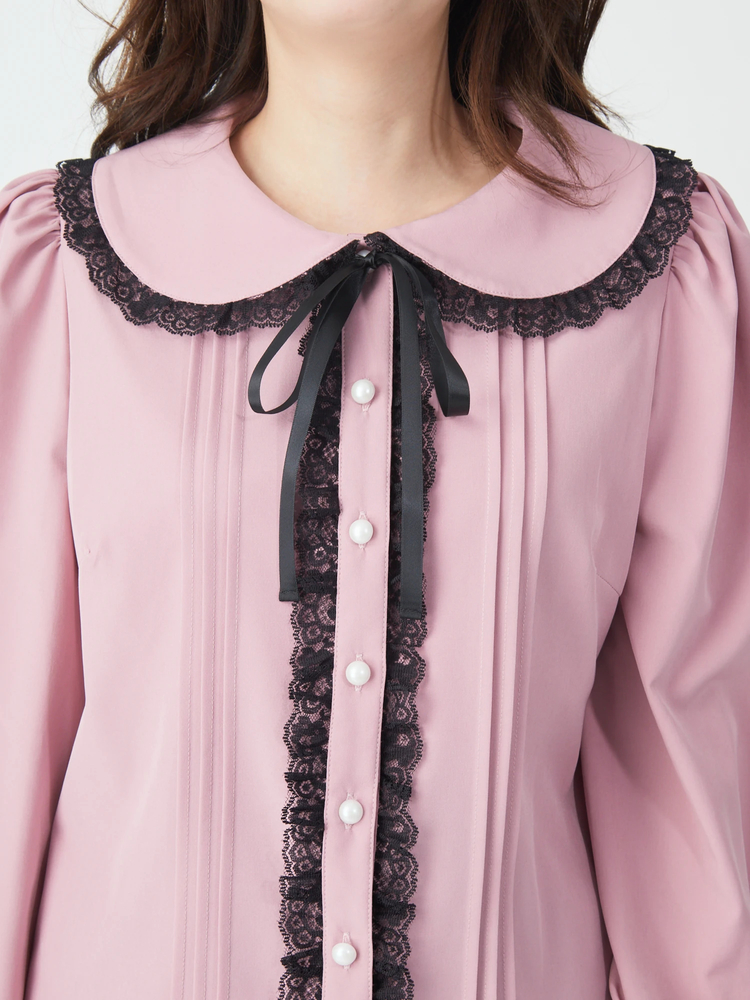 【最終値下げ】and ellecy 月下美人フリルシャツ 最終値下げ】and ellecy 月下美人フリルシャツ