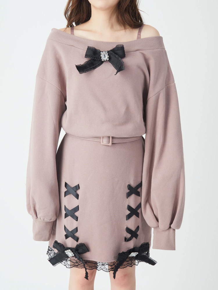 Ank Rouge オフショルドーリーワンピース オフショルドーリーワンピース - Ank Rouge(アンクルージュ)の