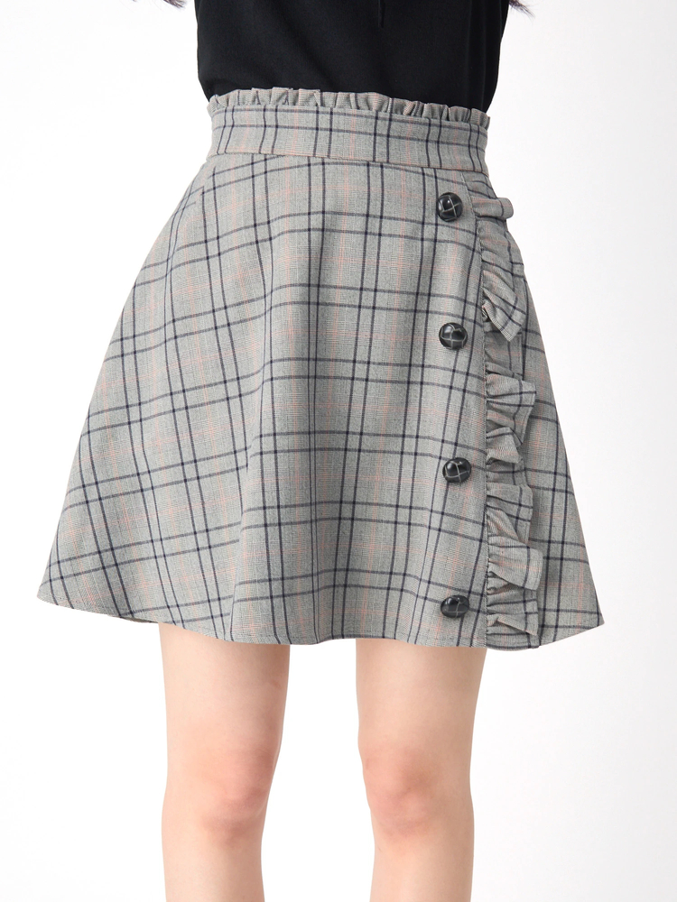 オーダ中　赤と白のチェック柄　アーガイル　全円サーキュラースカート オーダ中 赤と白のチェック柄 アーガイル 全円サーキュラー