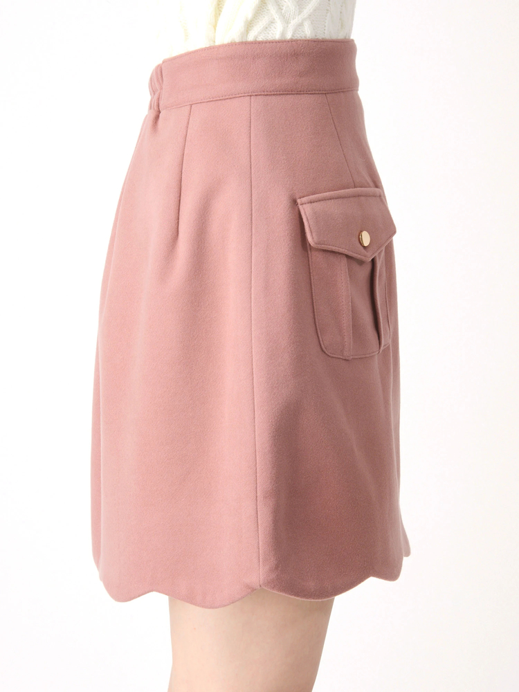 裾スカラップ台形ミニSK - Ank Rouge(アンクルージュ)のスカート