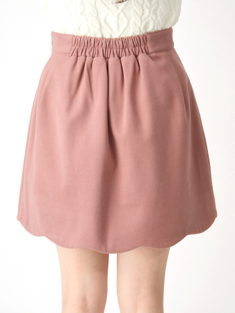 裾スカラップ台形ミニSK - Ank Rouge(アンクルージュ)のスカート